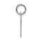 14K White Gold Small Block Intial Letter N Charm Jewerly 18mm x 10mm